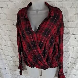 Plaid Red Women's Top By GAP